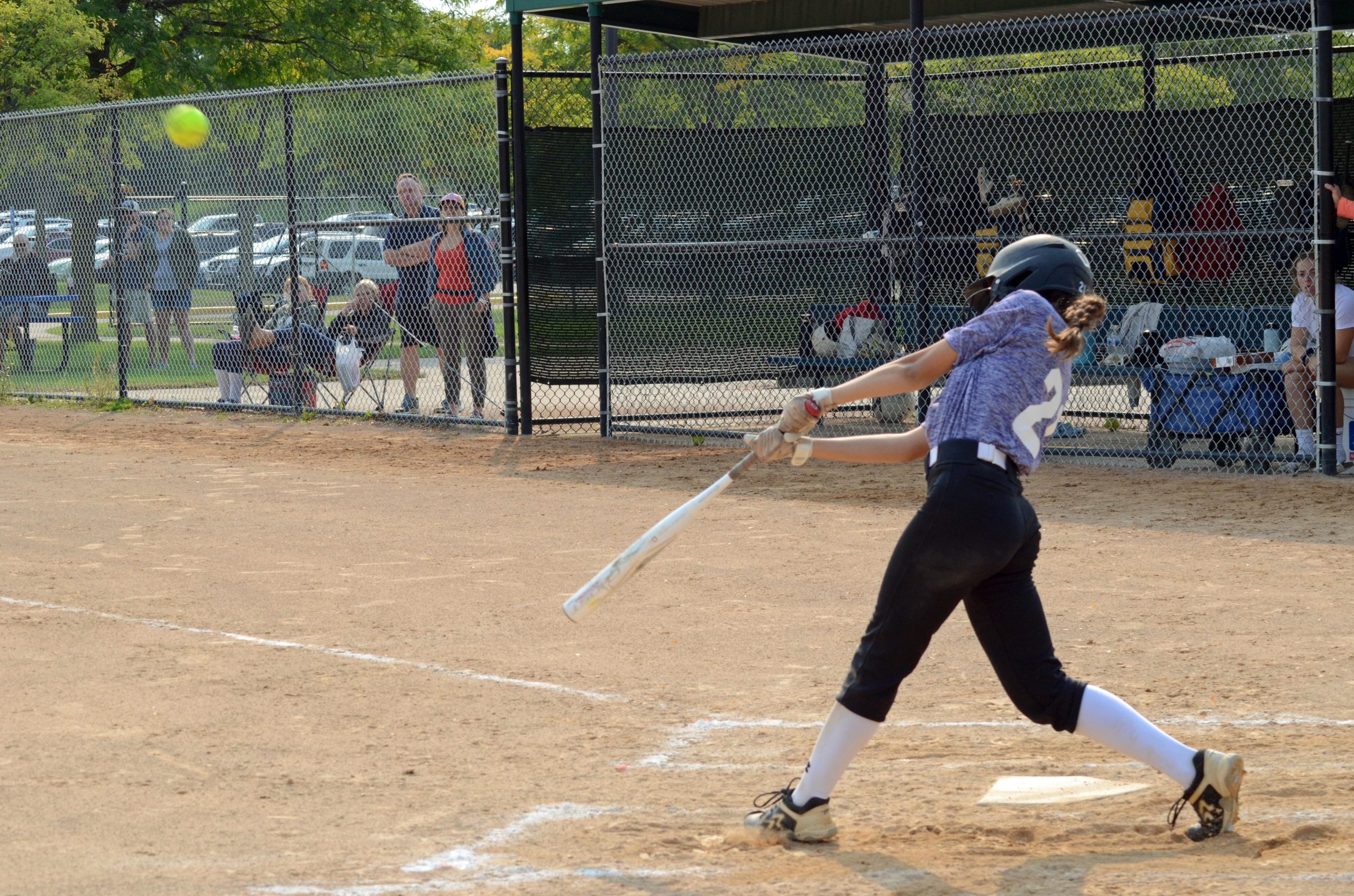 Lily Liu launched a fly ball Sept. 11 against Plymouth Riptide