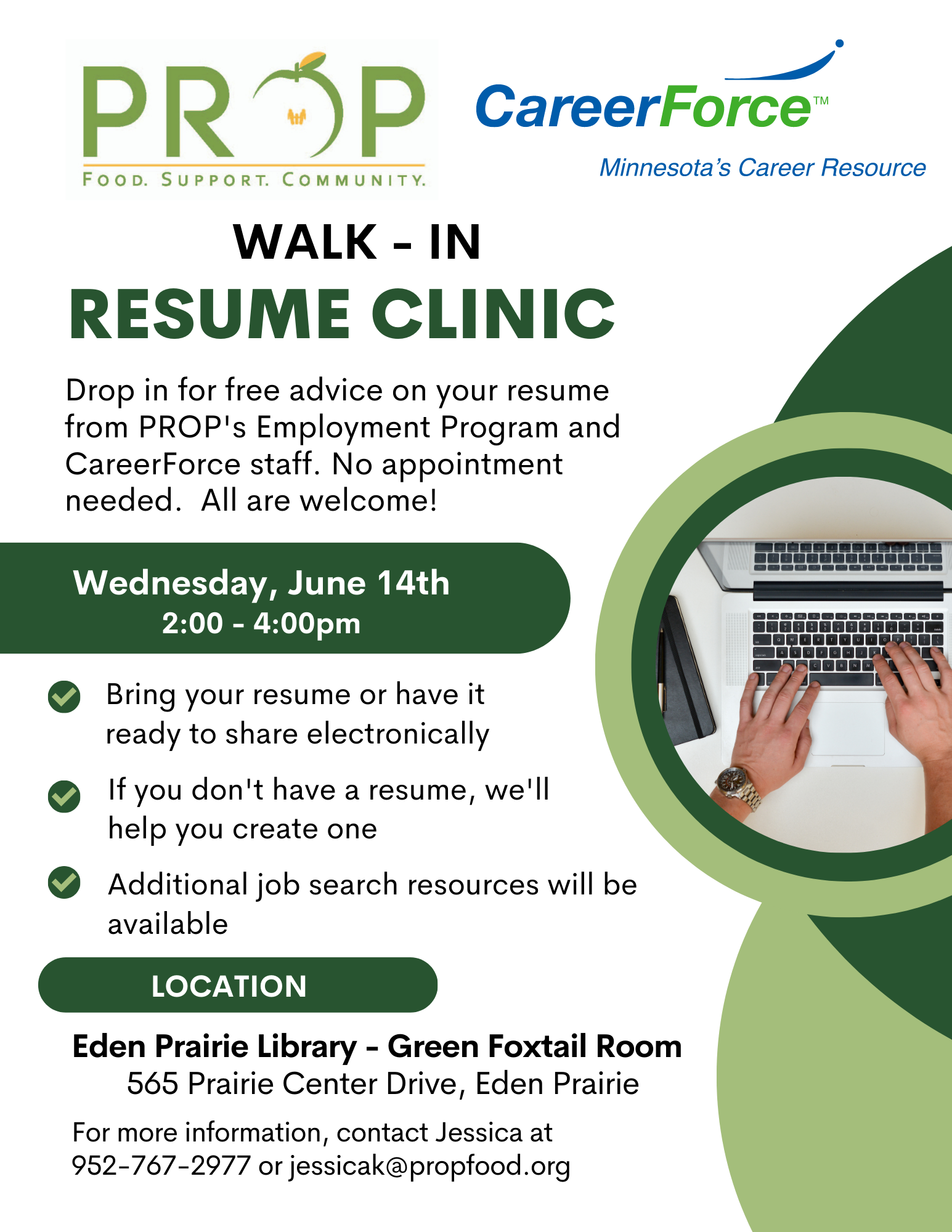 Walk-In Resume Clinic - Eden Prairie Local News