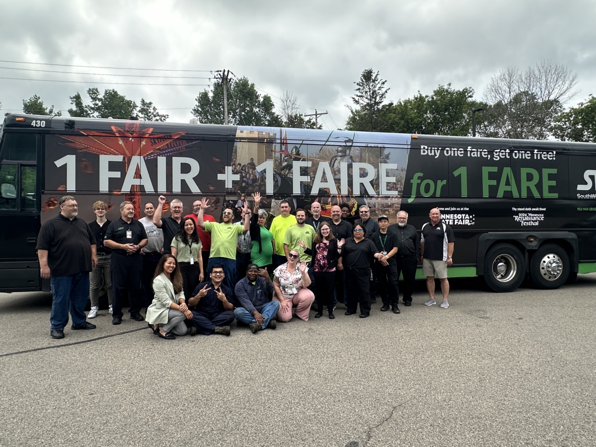 SouthWest Transit offers bus service to the Minnesota State Fair and Renaissance Festival